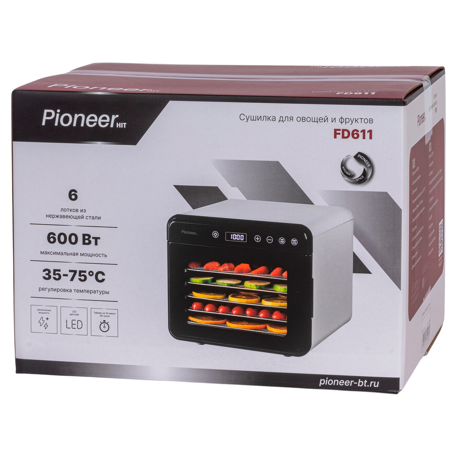 Сушилка для овощей и фруктов Pioneer FD611 Сушилка для овощей и фруктов Pioneer FD611